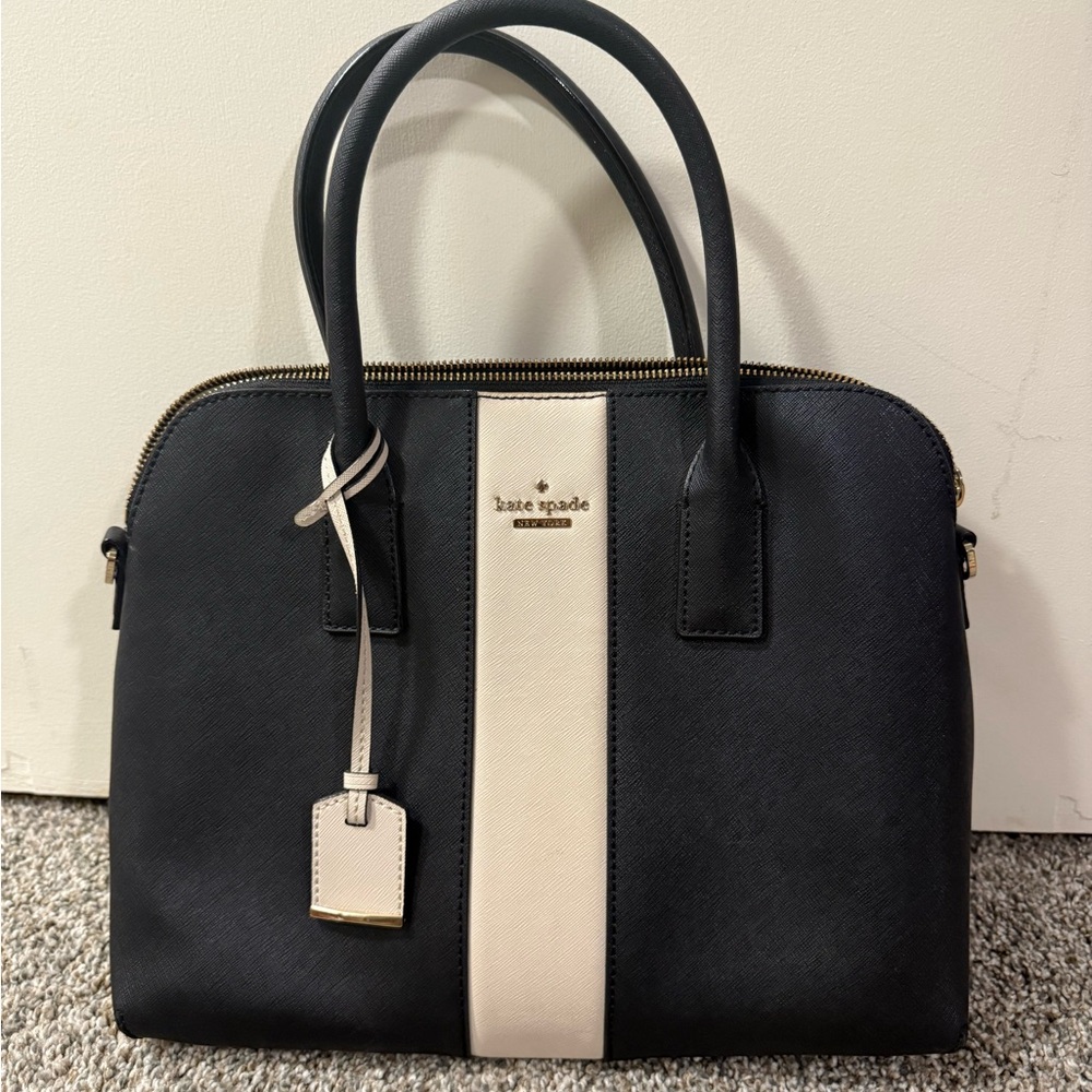 Kate Spade Black and Cream Laptop Bag